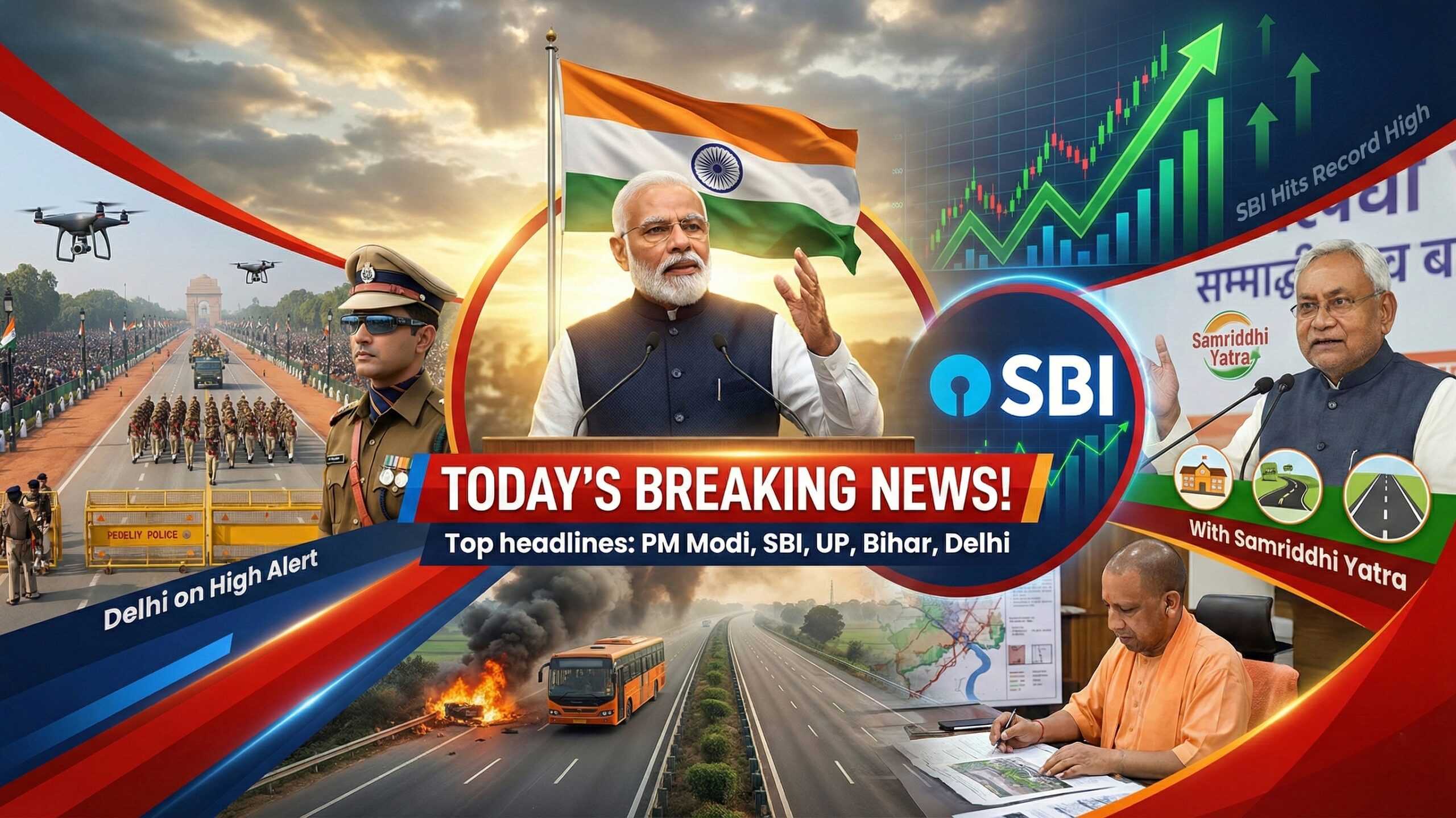 Today's Breaking News! Top headlines and major news stories of January 22, 2026 PM Modi, SBI, UP, Bihar, Delhi